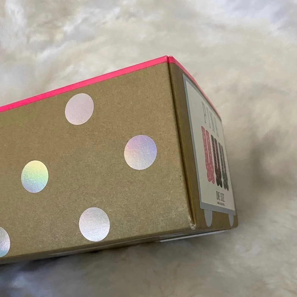 Rare HTF PINK Victoria’s Secret Sturdy Rectangular Polka Dot Storage Display Box